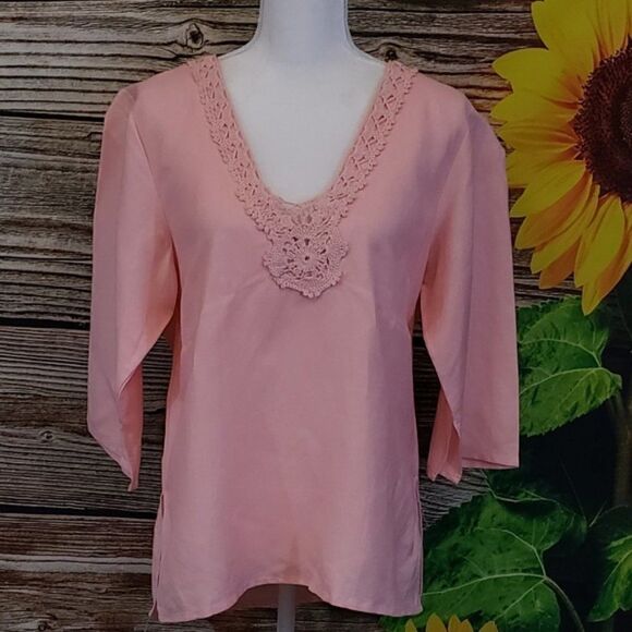 Sherry Talyor Pink short sleeve top pre-owned - Picture 4 of 6